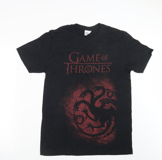 Gildan Mens Black    T-Shirt Size M  - Game of Thrones