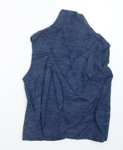 Preloved The Traders Womens Blue  Knit Cardigan Jumper Size M - Back