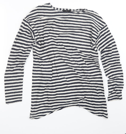 NEXT Womens Blue Striped Knit Pullover Jumper Size 8