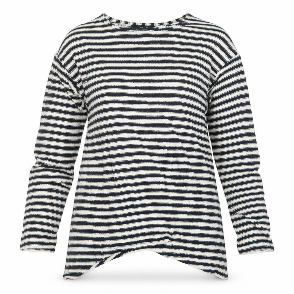 Next Womens Blue Striped Knit Pullover Jumper Size 8