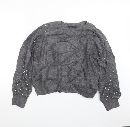 Marks & Spencer Womens Grey  Knit Pullover Jumper Size M