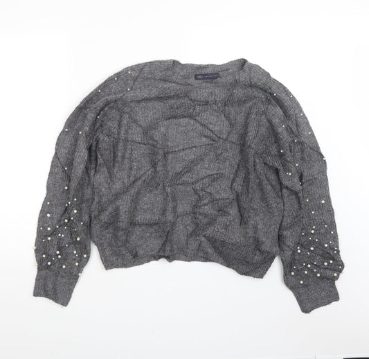 Marks and Spencer Womens Grey  Knit Pullover Jumper Size M