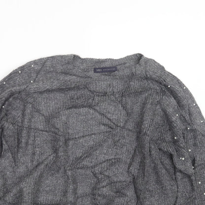 Marks & Spencer Womens Grey  Knit Pullover Jumper Size M