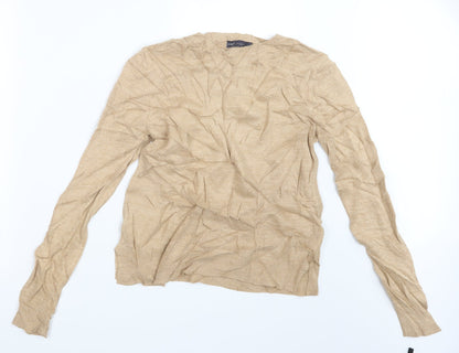 Marks & Spencer Womens Beige  Knit Pullover Jumper Size 12
