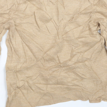 Marks & Spencer Womens Beige  Knit Pullover Jumper Size 12