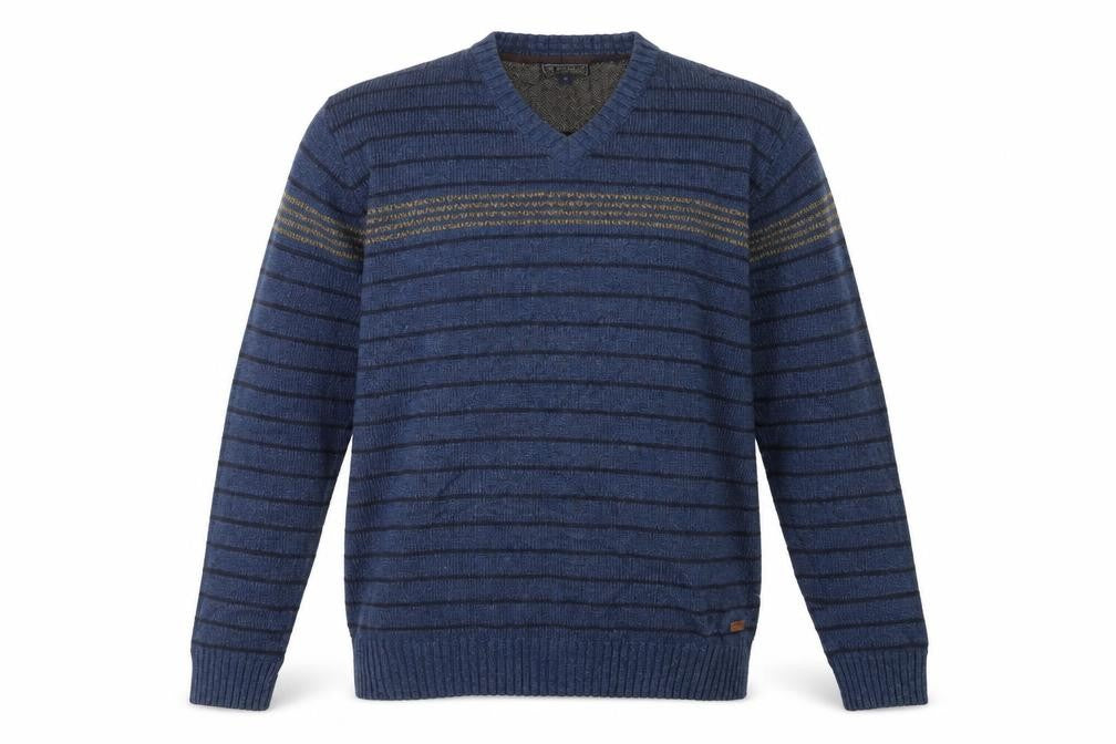 EWM Mens Blue  Knit Pullover Jumper Size L