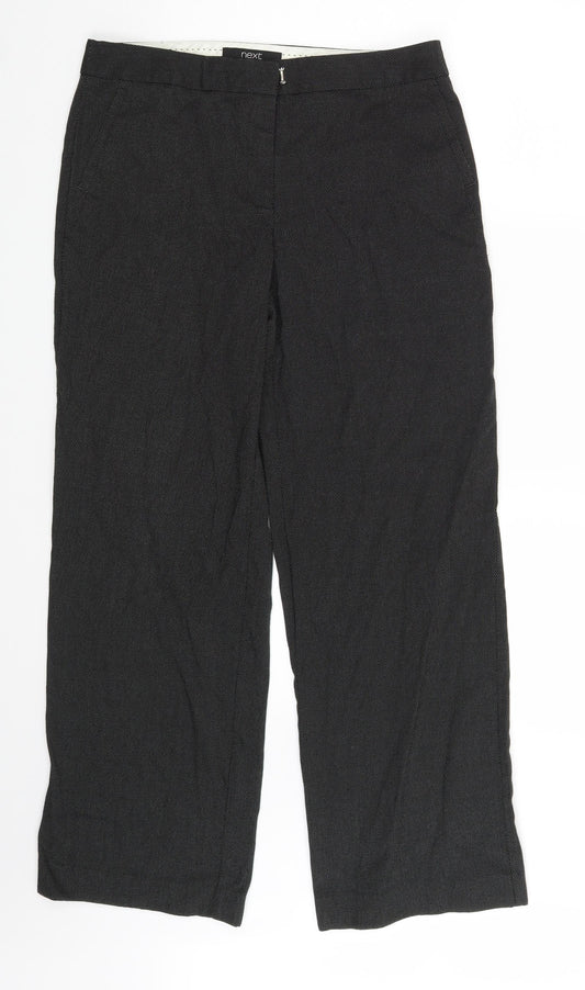 NEXT Womens Black Polka Dot  Dress Pants Trousers Size 12 L29 in