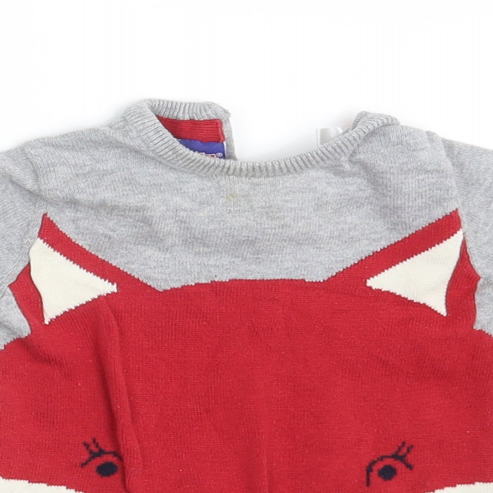 Lupilo Girls Grey   Pullover Jumper Size 3-6 Months
