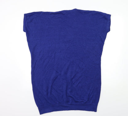 cash ca Womens Blue  Knit Pullover Jumper Size S