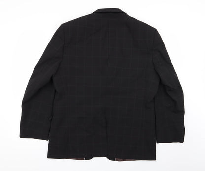 Marks & Spencer Mens Black Check  Jacket Blazer Size 42