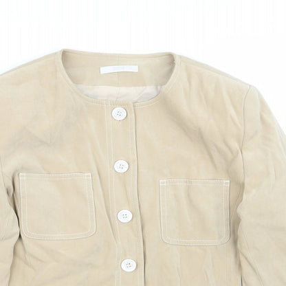 Marks & Spencer Womens Beige   Jacket Blazer Size 14