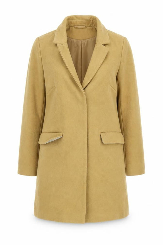 Topshop Womens Yellow   Overcoat Coat Size 6