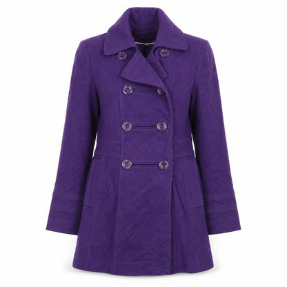 BHS Womens Purple   Overcoat Coat Size 10