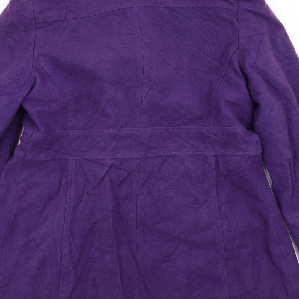 BHS Womens Purple   Overcoat Coat Size 10
