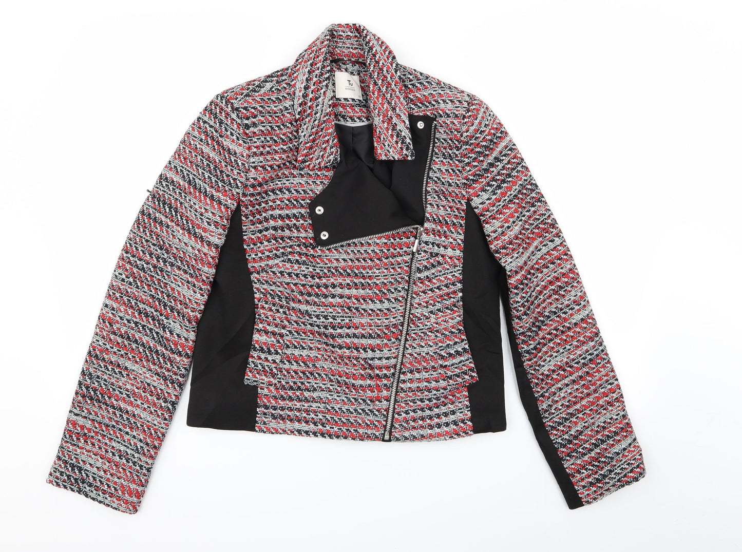 TU Womens Multicoloured Geometric  Jacket  Size 10