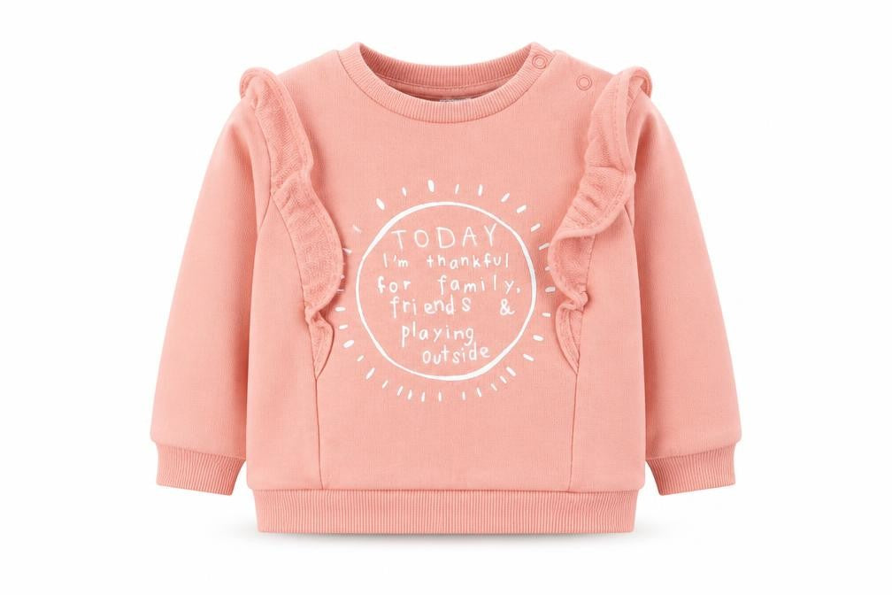fred flo Girls Pink   Pullover Jumper Size 6-9 Months