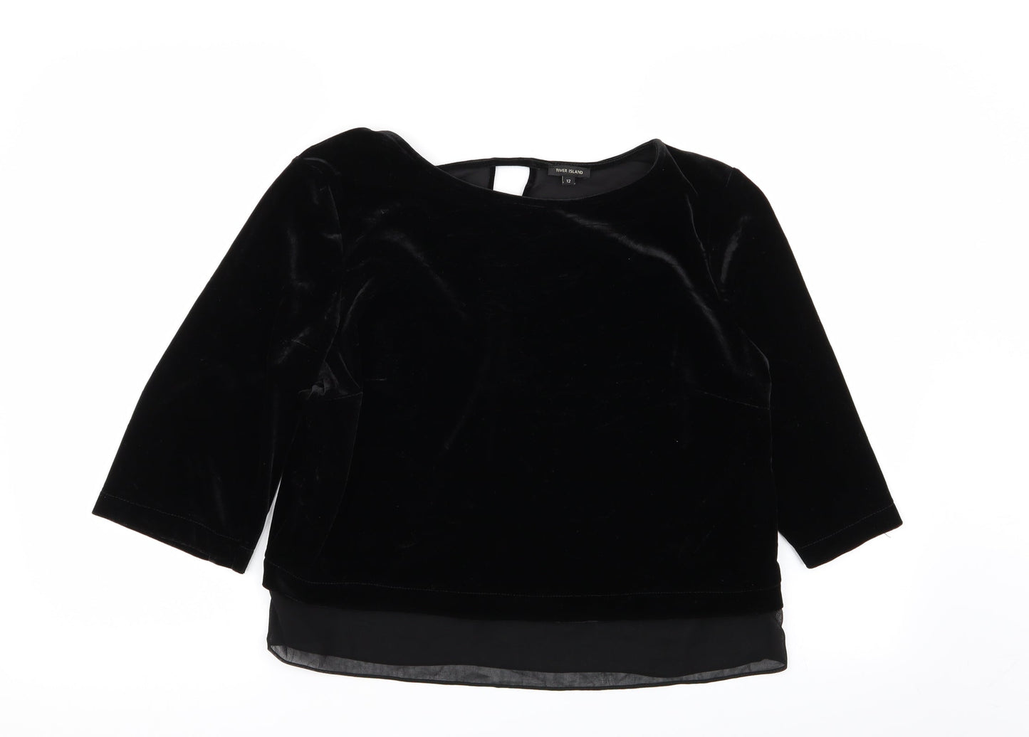 River Island Womens Black   Basic T-Shirt Size 12