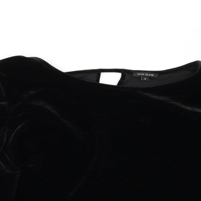 River Island Womens Black   Basic T-Shirt Size 12