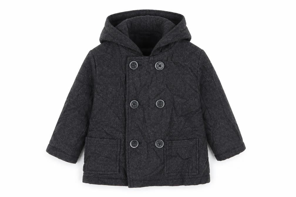 absorbs Boys Grey   Basic Coat Coat Size 12 Months