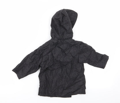 Back view of absorbs boys’ grey basic coat coat, size 12, months