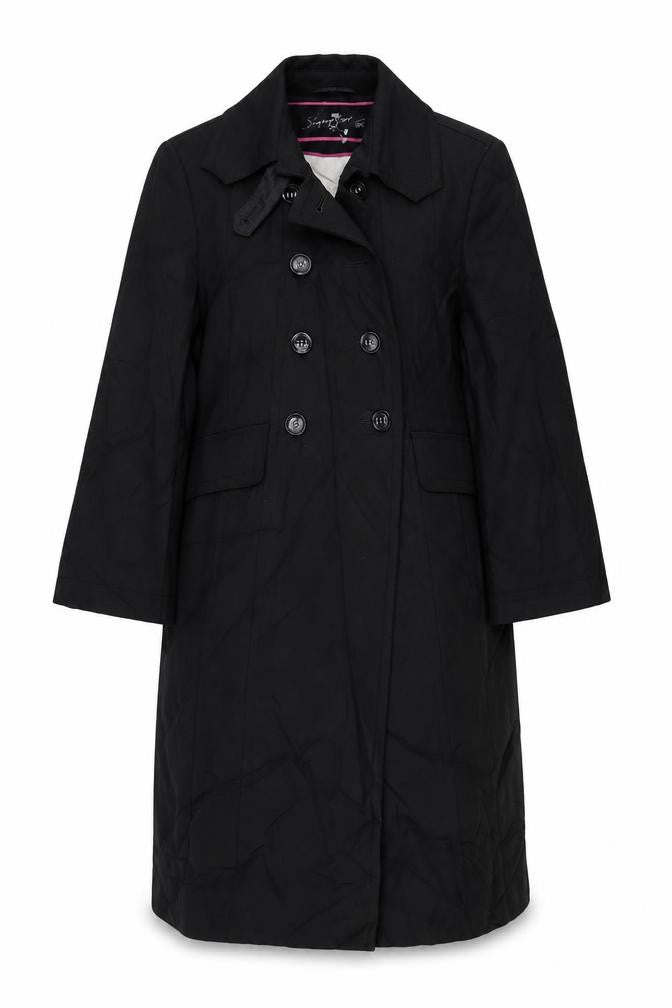 Signature Womens Black   Overcoat Coat Size 8