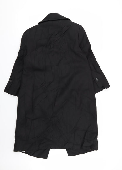 Signature Womens Black   Overcoat Coat Size 8