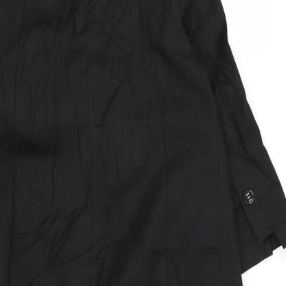 Signature Womens Black   Overcoat Coat Size 8