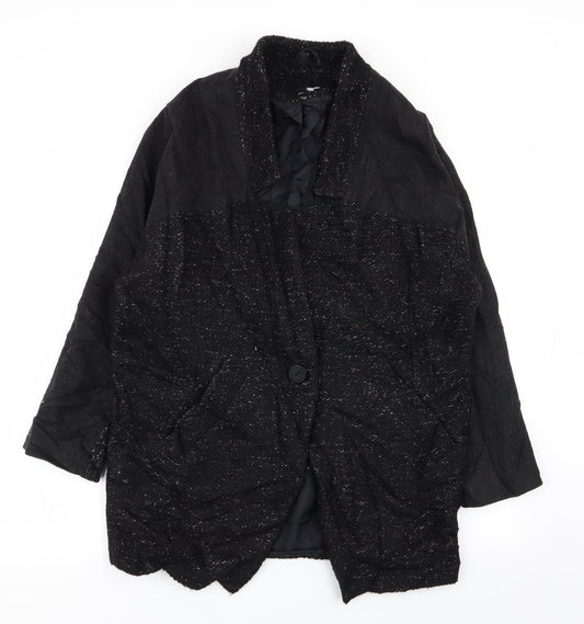Topshop Womens Black   Overcoat Coat Size 8