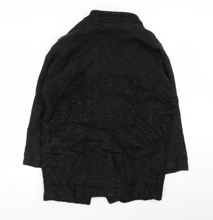 Topshop Womens Black   Overcoat Coat Size 8