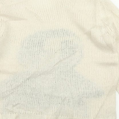 Tu Womens Ivory  Knit Pullover Jumper Size 12