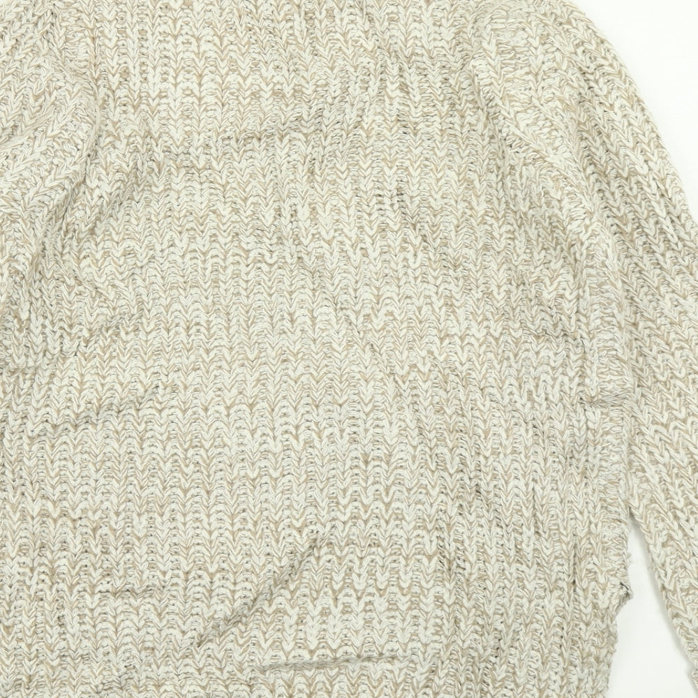 Brave Soul Womens Beige  Knit Pullover Jumper Size XS