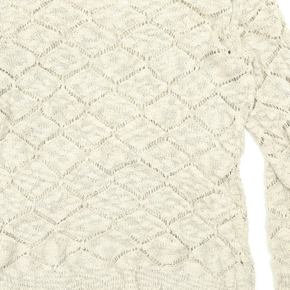 Pimkie Womens Beige  Knit Pullover Jumper Size M