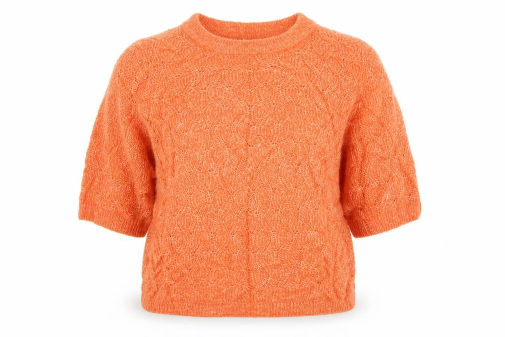 H&M Womens Orange  Knit Pullover Jumper Size M