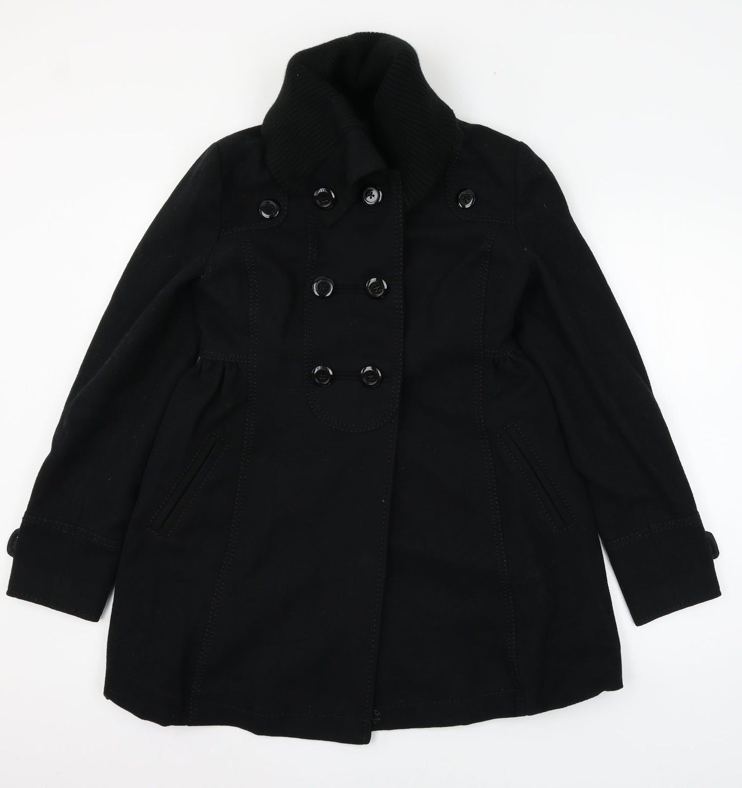 XDYE Womens Black   Overcoat Coat Size M