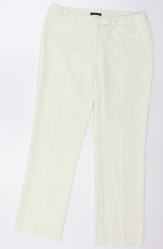 Sisley Womens Ivory   Trousers  Size 32 in L27 in