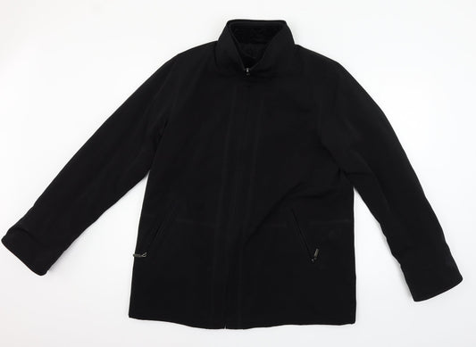 Gallery Mens Black   Overcoat Coat Size S