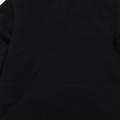 Brand and care label for Gallery men’s black overcoat coat, size S