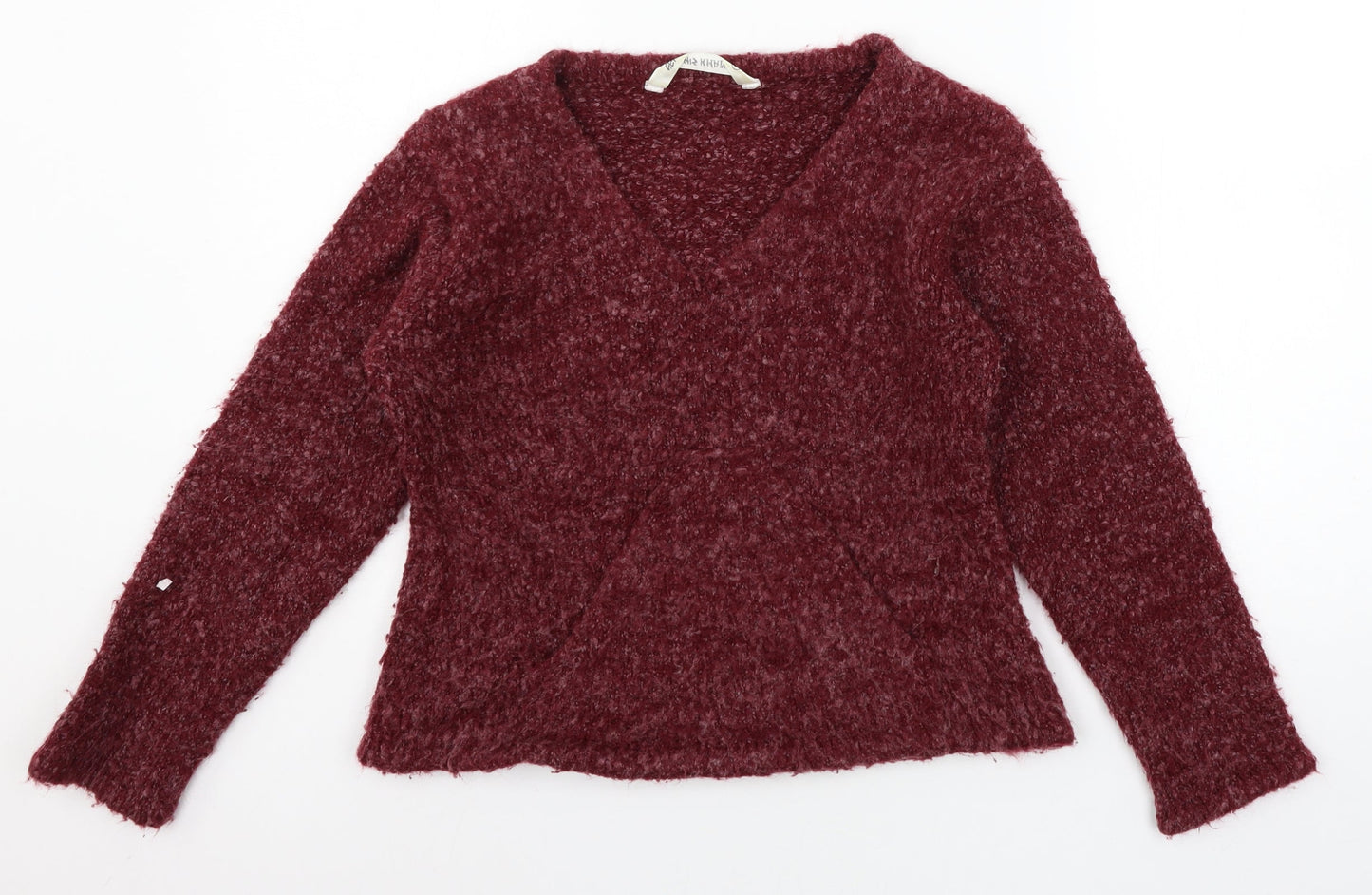 Genghis Khan Womens Purple  Knit Pullover Jumper Size XS