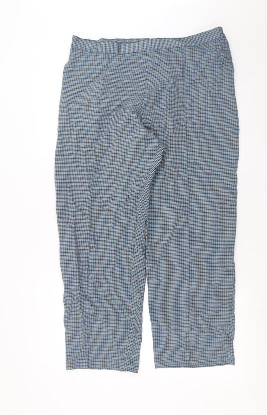 Preworn Womens Blue Houndstooth  Trousers  Size 36 in L27 in