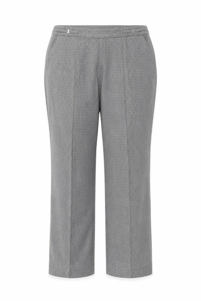 Marks & Spencer Womens Grey Check  Trousers  Size 18 L26 in