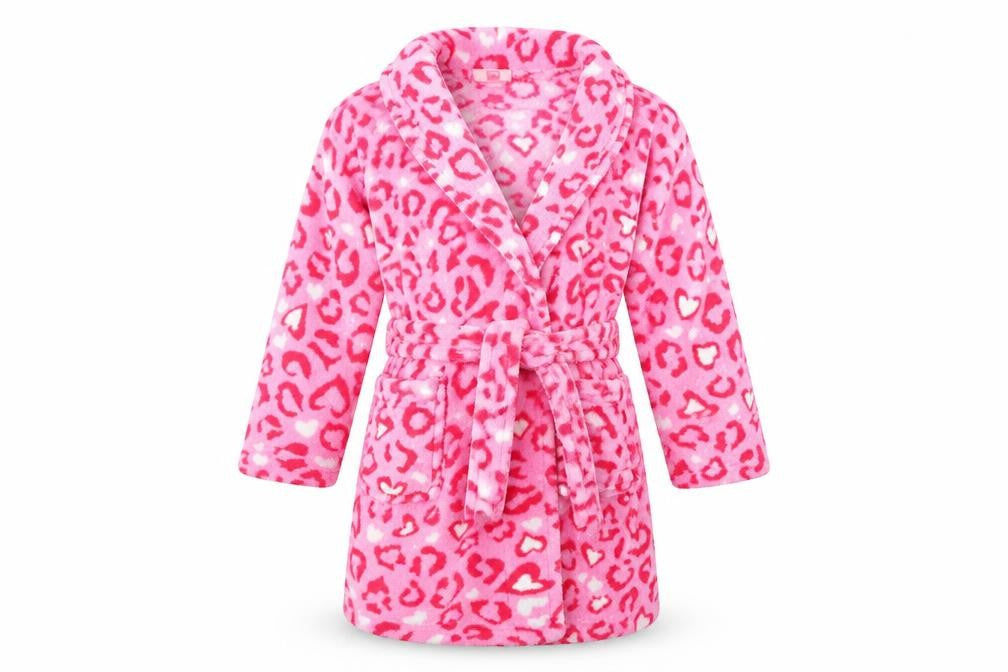 Boutique Girls Pink Geometric Fleece Top Robe Size 2-3 Years