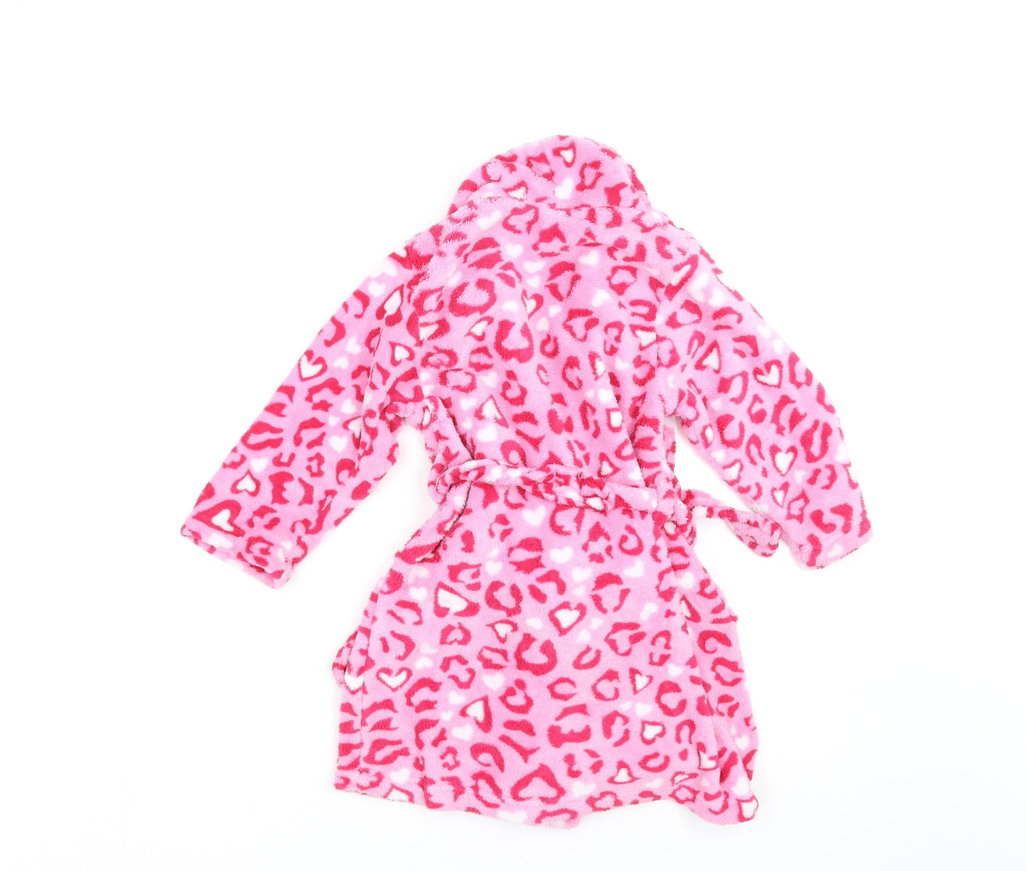 Boutique Girls Pink Geometric Fleece Top Robe Size 2-3 Years