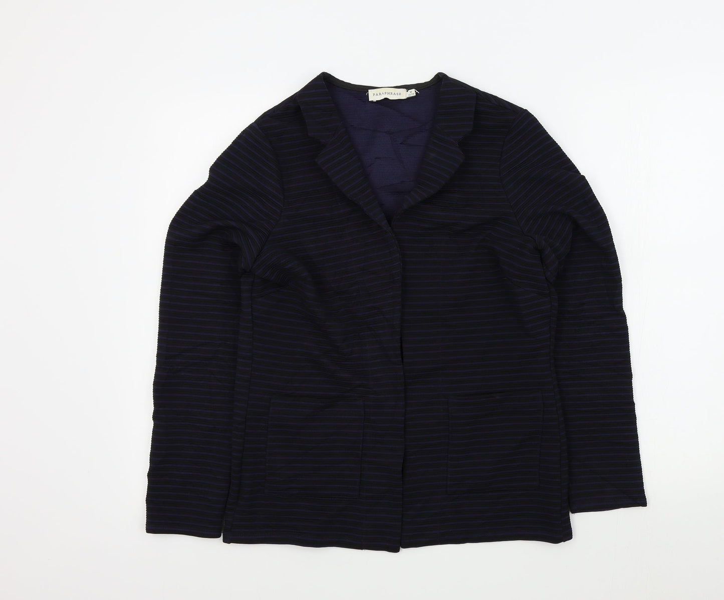 Paraphrase Womens Blue Striped  Jacket  Size 12