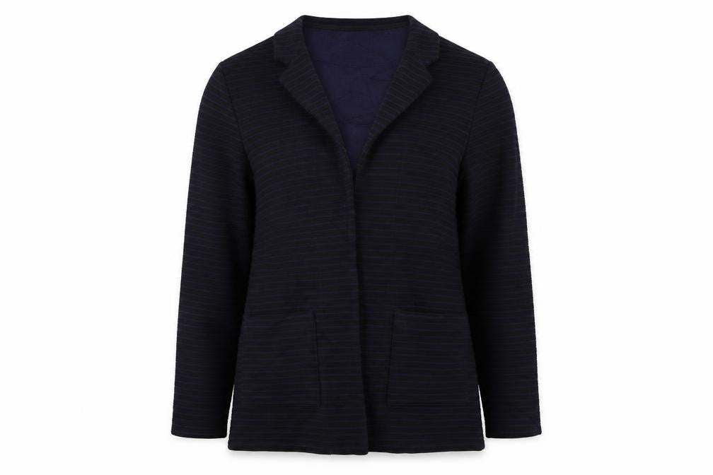 Paraphrase Womens Blue Striped  Jacket  Size 12