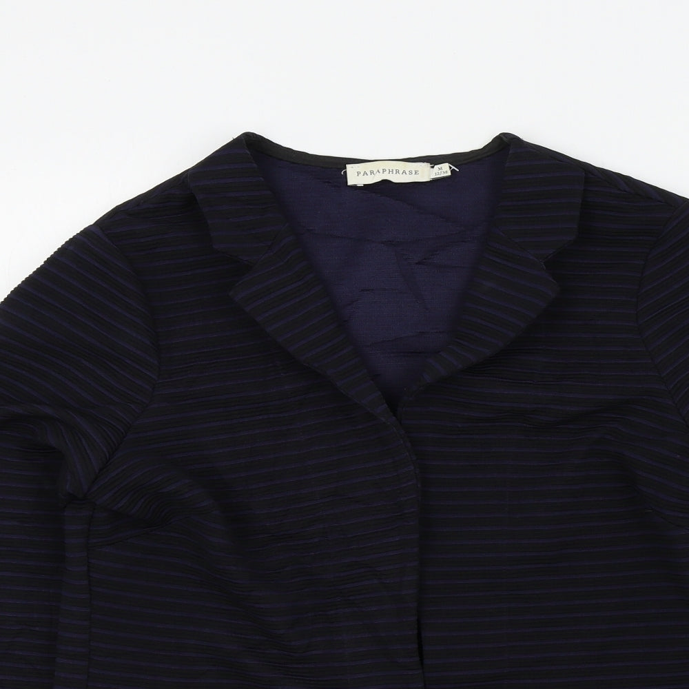 Paraphrase Womens Blue Striped  Jacket  Size 12