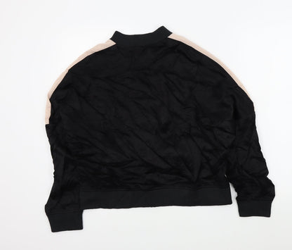 Back view of Light Before Dark girls’ black colourblock jacket, size L