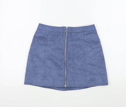 H&M Womens Blue   A-Line Skirt