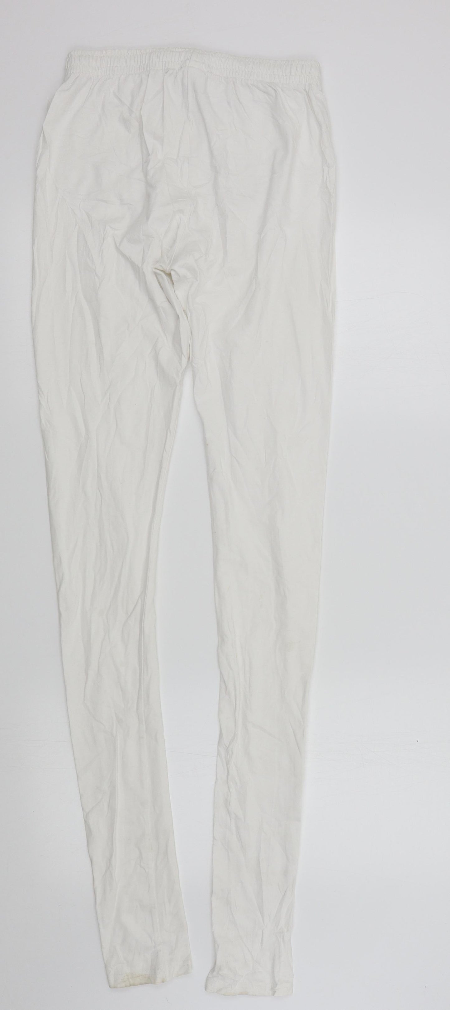 max Womens White Solid  Top Pyjama Pants Size S