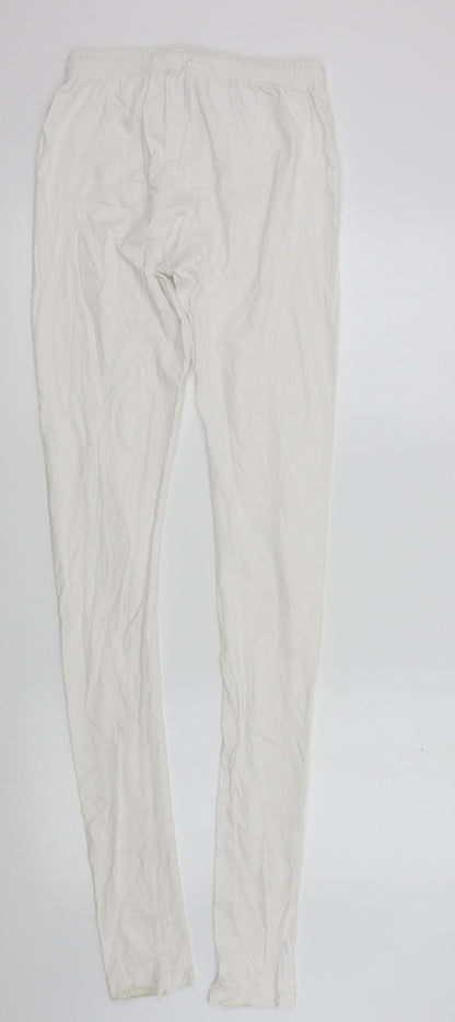 max Womens White Solid  Top Pyjama Pants Size S