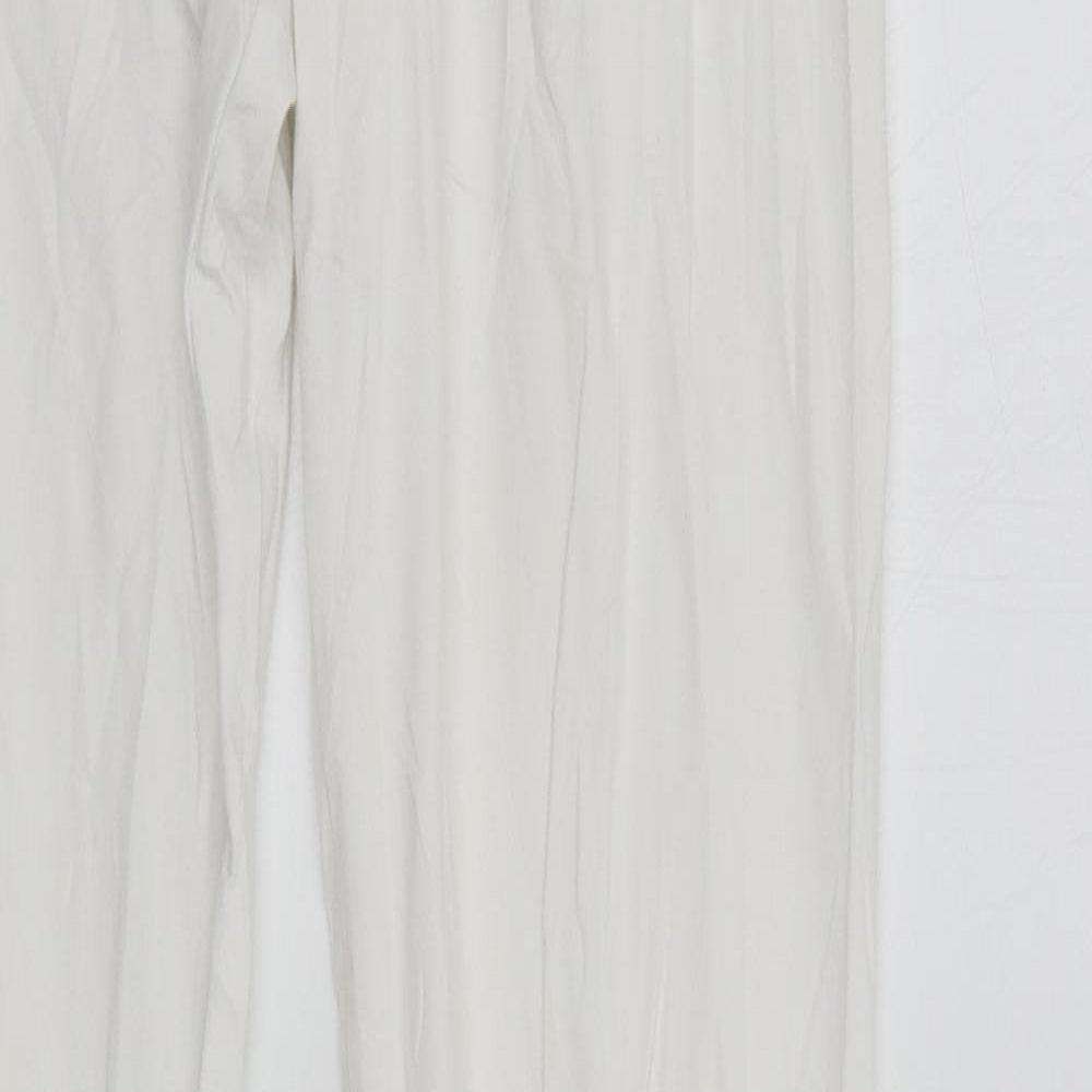 max Womens White Solid  Top Pyjama Pants Size S